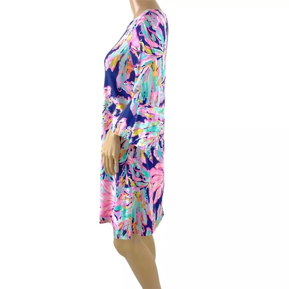 Lilly Pulitzer Ophelia Dress Bright Navy Al Fresco - Picture 3 of 6